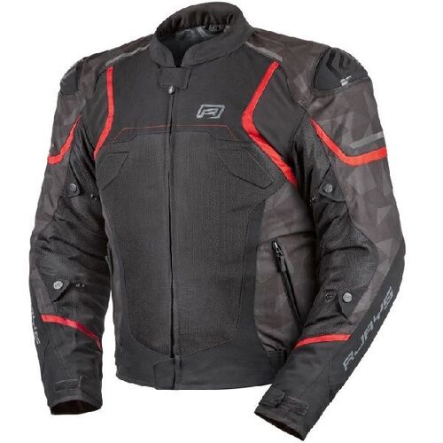 Rjays Pace Airflow Black Night Ops Camo Textile Jacket - Unisex - Medium - Adult - Black/Camo - SKU:TJ0044NC04
