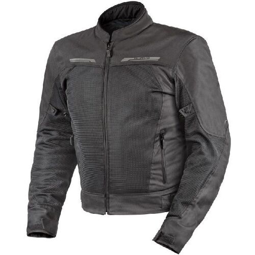Rjays Zephyr Black Textile Jacket - Unisex - Small - Adult - Black - SKU:TJ0046BK03