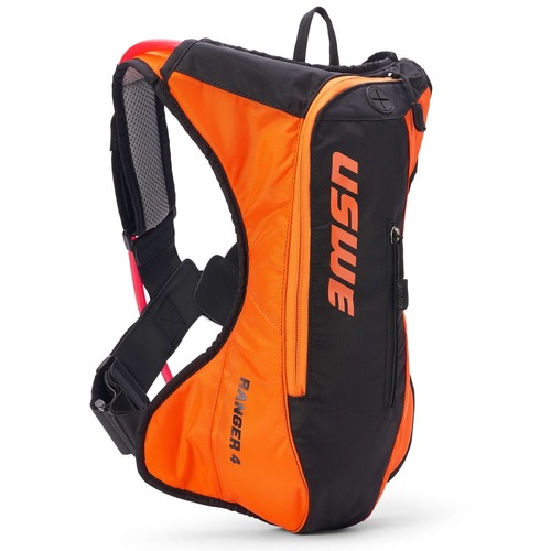 USWE Ranger Dirt Biking Hydration Pack - Black/Orange - 4L - SKU:US2040506