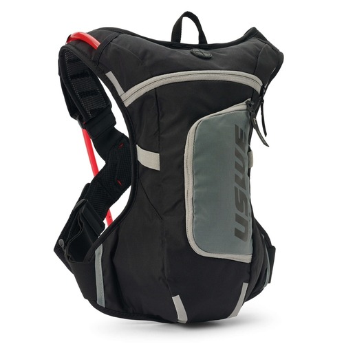 USWE Raw Dirt Biking Hydration Pack - Black/Grey - 4L - SKU:US2043401