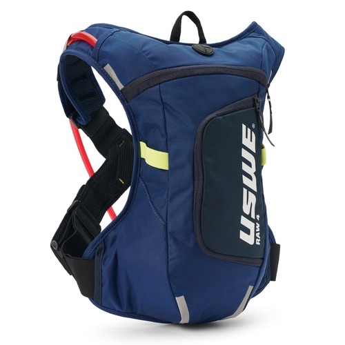 USWE Raw Dirt Biking Hydration Pack - Blue - 4L - SKU:US2043439