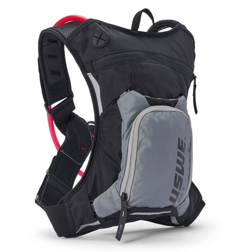 USWE Raw Dirt Biking Hydration Pack - Black/Grey - 8L - SKU:US2083401