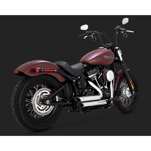 Vance & Hines Shortshot Staggered for 2018 Softail - Chrome - SKU:V17233