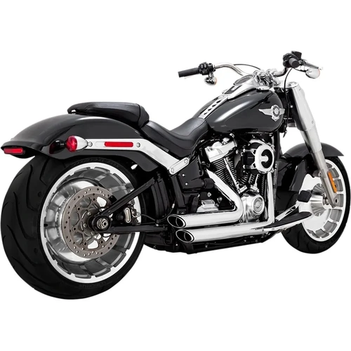 Vance & Hines Shortshots Staggered Pcx Chrome Softail 18-22 (Fits: Fatboy + Breakout + Fxdr) (Was V17235)