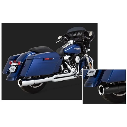Vance & Hines Competition Baffle Pro Pipe Chrome & Blk Systems