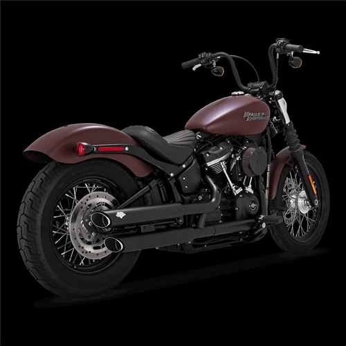 Vance & Hines Twin Slash 3In Slip-Ons Pcx Black Softail 18-24 (Exc Fxfb/Flde/Flhc-All) (Was V46875) [Spc01]