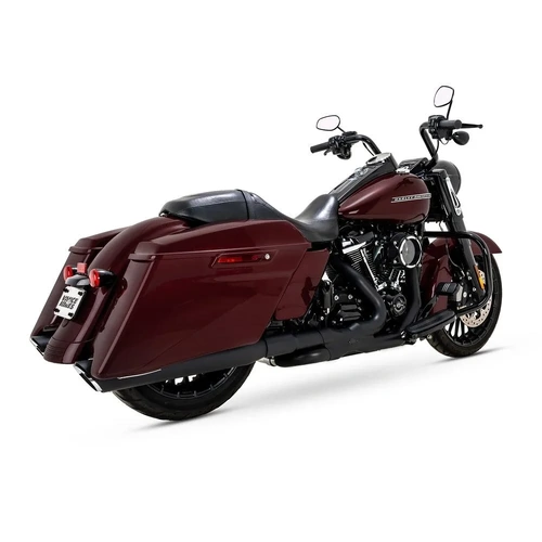 Vance & Hines Twin Slash Round Slip-Ons Black Touring 17-24