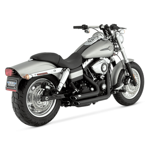 Vance & Hines Shortshots Staggered - Dyna 06-11 - Black