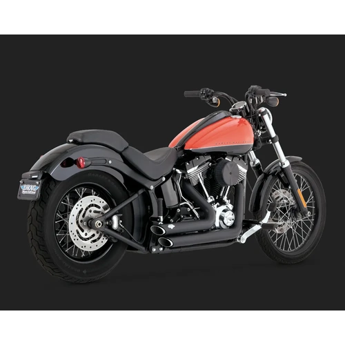 Vance & Hines 2012-2017 Softail Excl. Breakout Black Shortshot Staggered Exhaust System