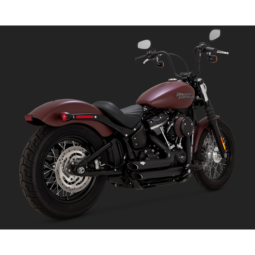 Vance & Hines Shortshot Staggered for 2018 Softail - Black - SKU:V47233