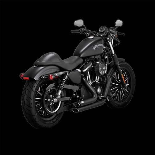 Vance & Hines Shortshots Staggered Pcx Black Sportster 14-21 (Excl 2017 Xl1200Cx)