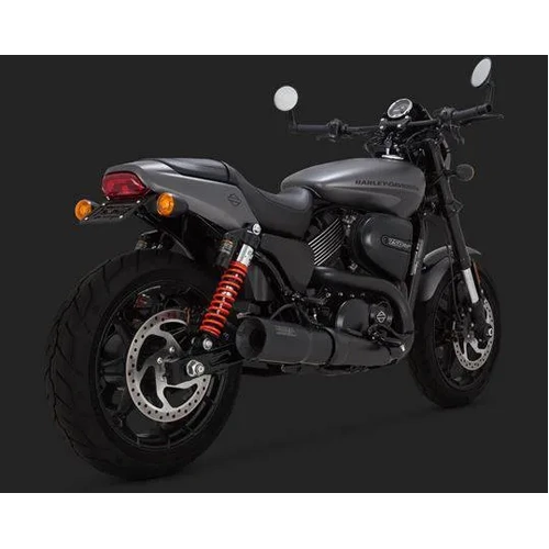 Vance & Hines Hi Output Street 500/750 & Street Rod Black Slip-On - SKU:V47943