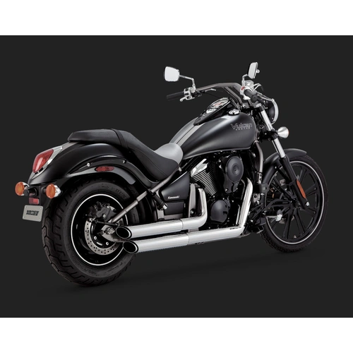 Vance & Hines Twin Slash Staggered Exhaust - Kawasaki Vn900 2000-2014