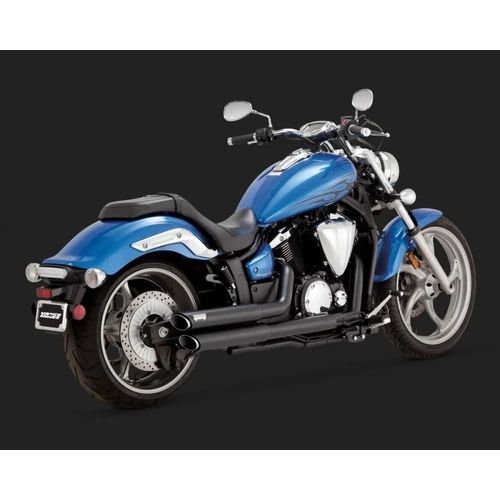 Vance & Hines Twin Slash Staggered Blk Y