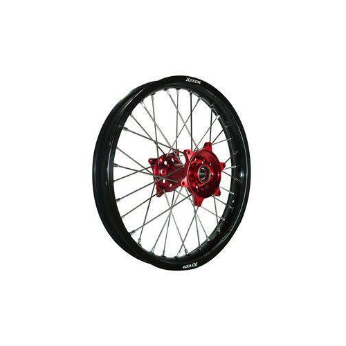 Xtech MX Mini Wheel Front CRF150R 2012 Up Black Rim Red Hub Silver Spokes 19 X 1.40 - 17 X 1.40 