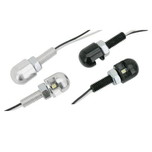 Zodiac Domed Aluminum LED License Plate Lights - Black