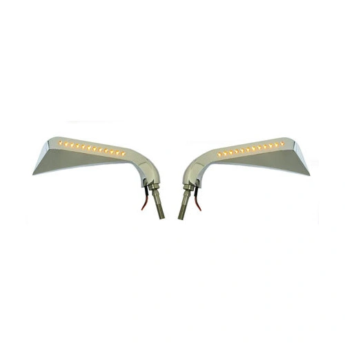 Zodiac Avenger Mirrors with LEDs - Chrome