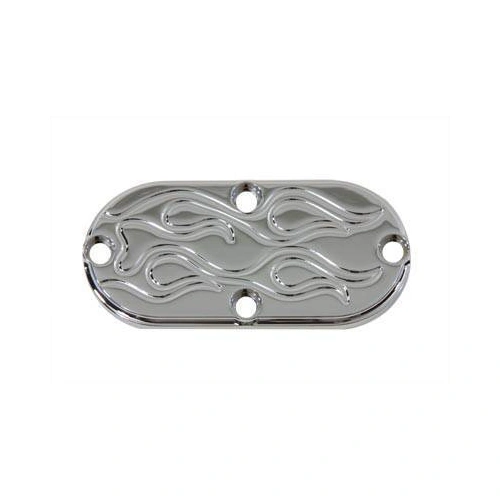 Zodiac Flamed Oval Inspection Cover - Chrome
