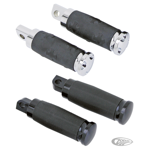 Zodiac 4-Cross Footpegs Male Mount - Chrome