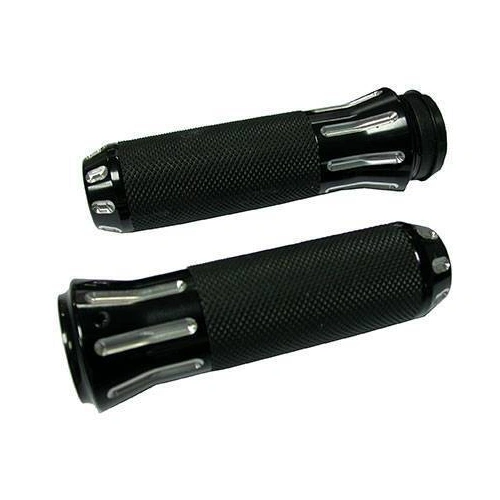 Zodiac Raw Cut Cobra Black/Raw Footpeg  Male Mount - Pair