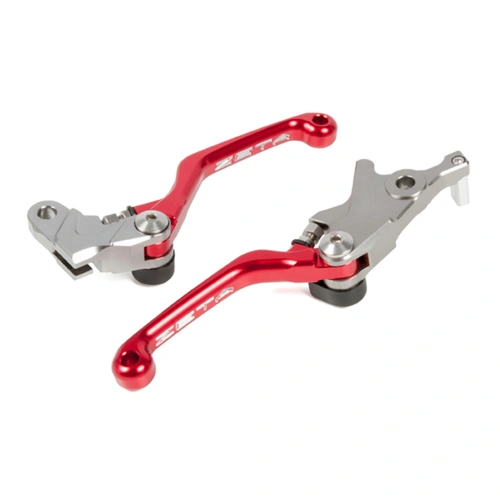 Zeta Pivot Lever Set for CRF250L '12<, CRF250M '13<, CRF250 Rally '17< (3 Finger, CNC) - Red