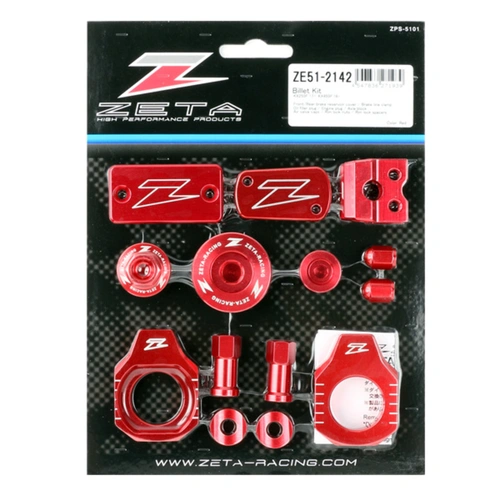 Zeta Billet Bling Kit for KX250 <'20, KX450 '16-18 - Red