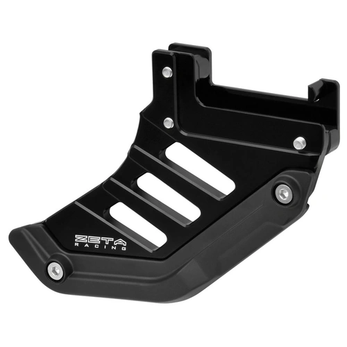 Zeta Alloy Rear Disc Guard + Poly Bumper for GasGas '21<, Husqvarna '14<, KTM '23<, Stark - Black - 