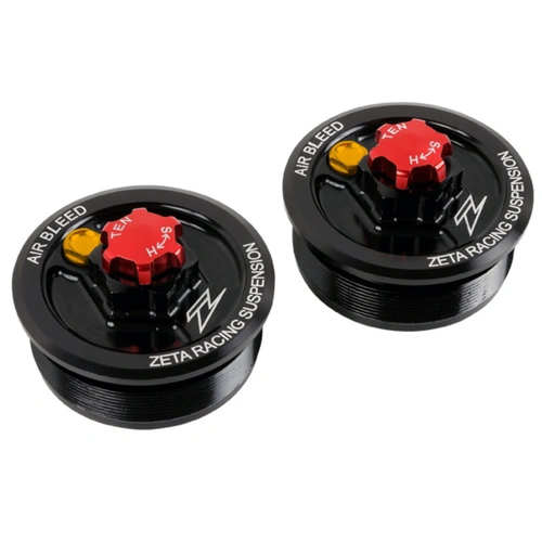 Zeta Easy Adjust Fork Caps for Showa SFF-Air KX450F <'18, RMZ450 <'17 - Black