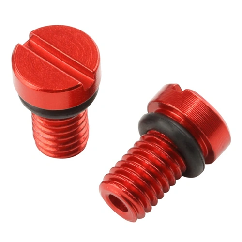 Zeta Fork Air Bleeder Screw for KYB/Showa (2 Pack) - Red
