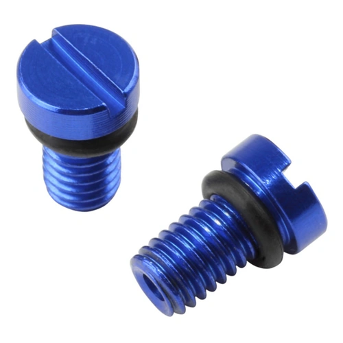 Zeta Fork Air Bleeder Screw for KYB/Showa (2 Pack) - Blue