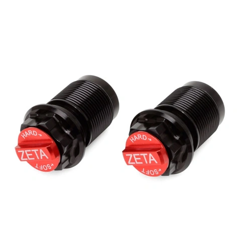 Zeta Fork Bottom Adjuster Caps for KYB AOS (Pair) - Black/Red
