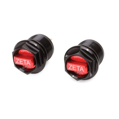 Zeta Fork Bottom Adjuster Caps for Showa AOS (Pair) - Black/Red