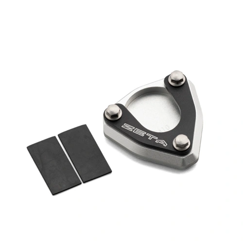 Zeta Stand Pad Enlarger for Husqvarna 701 Enduro '17<, KTM 690 Enduro '12< - Black/Silver