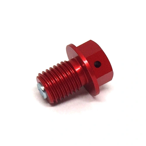 Zeta Magnetic Drain Bolt (M12 x 15 - P1.5) - Red