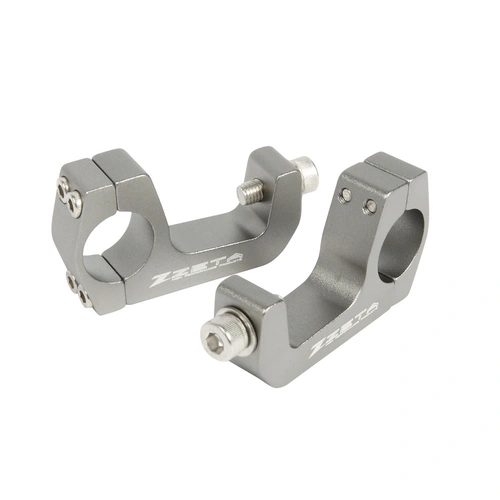 Zeta Handguard Armour U-Clamp Kit (Tapered Bar Long) - Red