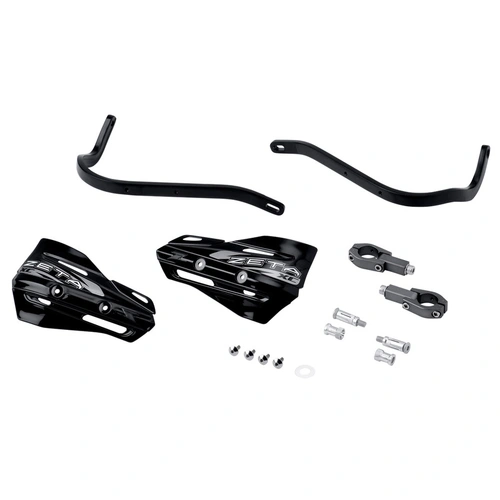 Zeta Full Handguards + Shields (Armour XC Kit - Taper Bars) - Black