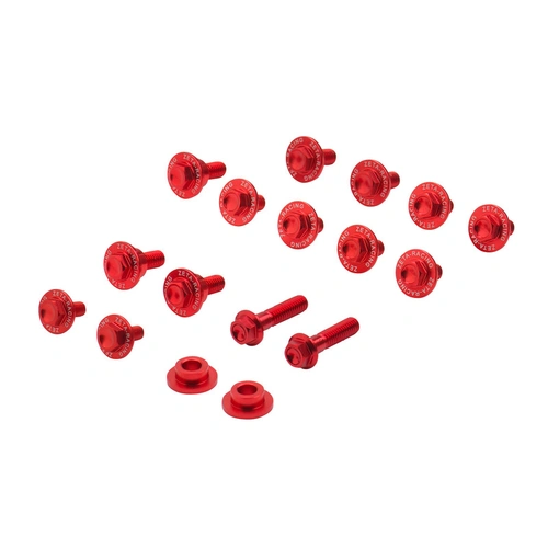 Zeta Alloy Plastics Bolt Kit for CRF450R '21< (15 Pack) - Red