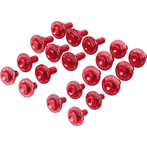 Zeta Alloy Plastics Bolt Kit for RMZ250 '10-18, RMZ450 '11-17 (17 Pack) - Red