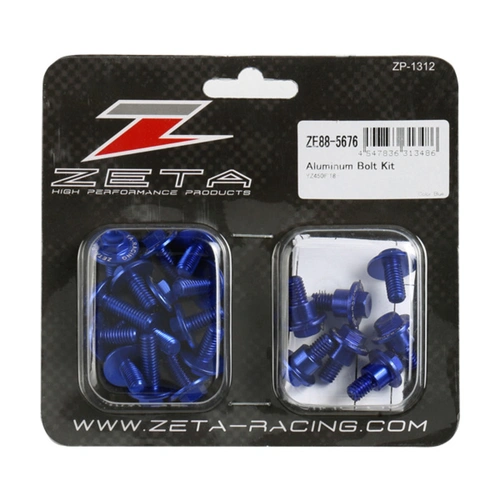 Zeta Alloy Plastics Bolt Kit for YZ250F '19-23, YZ450F '18-22, YZ250FX '20-23, YZ450FX '19-23 (21 Pack) - Blue