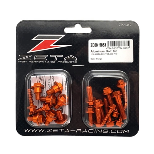 Zeta Alloy Plastics Bolt Kit for KTM SX/SXF '19-22, EXC/EXCF '20-23 (14 Pack) - Orange