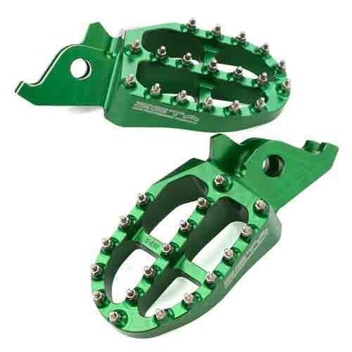 Zeta Kawasaki Alloy Foot Pegs - KXF250/450 - Green