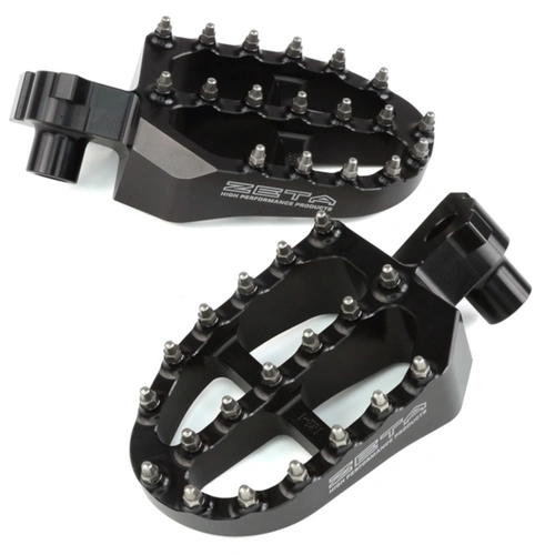 Zeta Ultrawide Alloy Footpegs for YZ250/450, YZ125/250 <'22 - Black - 57mm