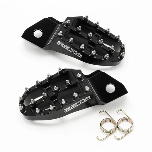 Zeta Ultrawide Alloy Footpegs for XT250/Serow 250 - Black - 57mm